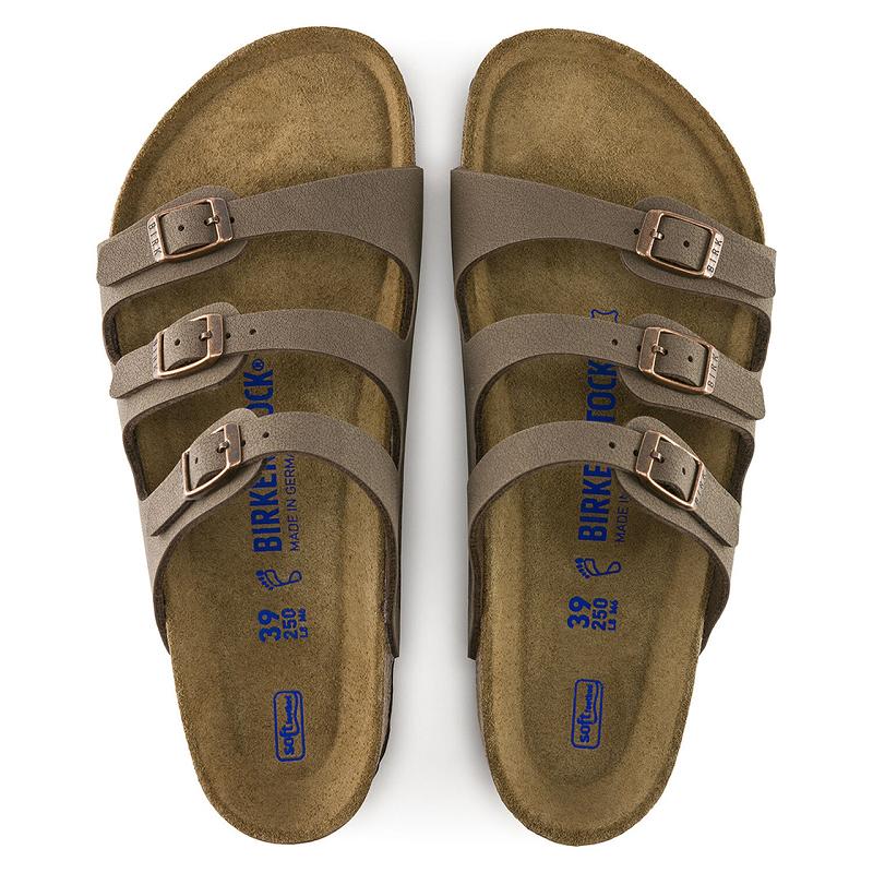 Birkenstock Soft Footbed Birkibuc Florida Dame Beige | DK 45ZUT